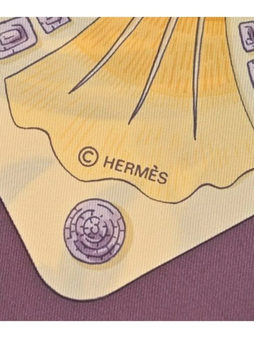 Hermes Bandana Scarf Yellow